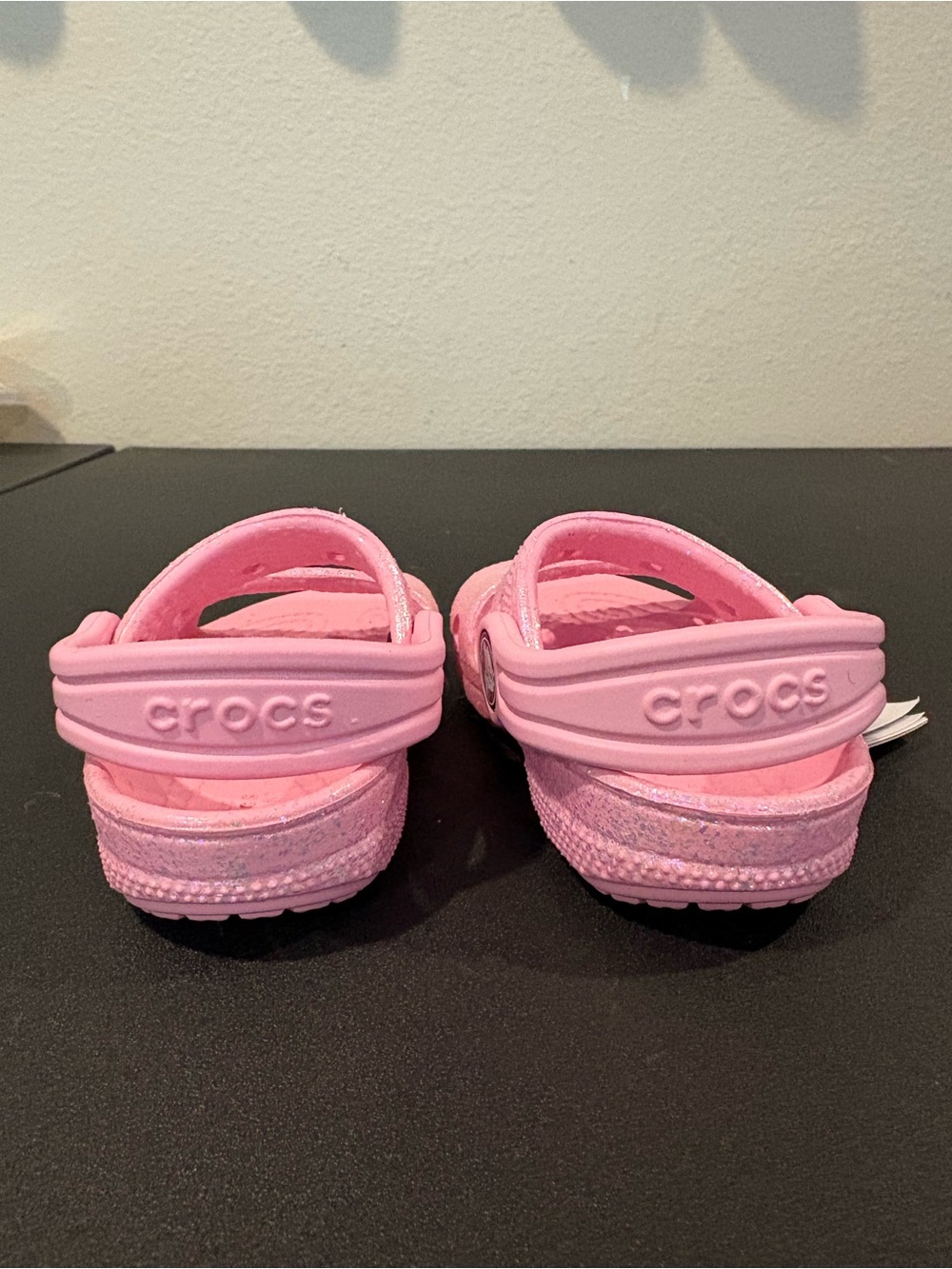 Crocs Classic Glitter Sandal Clog Kid Flamingo Pink Infant Baby Toddler Sizes - Picture 5 of 11